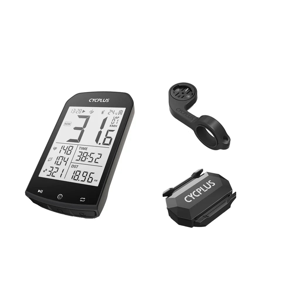 CYCPLUS M1+Z1 Cycling GPS Wireless Bike Computer with BLE 5.0/ANT+ with 2.9" LCD Screen Auto Backlight IPX6 Waterproof