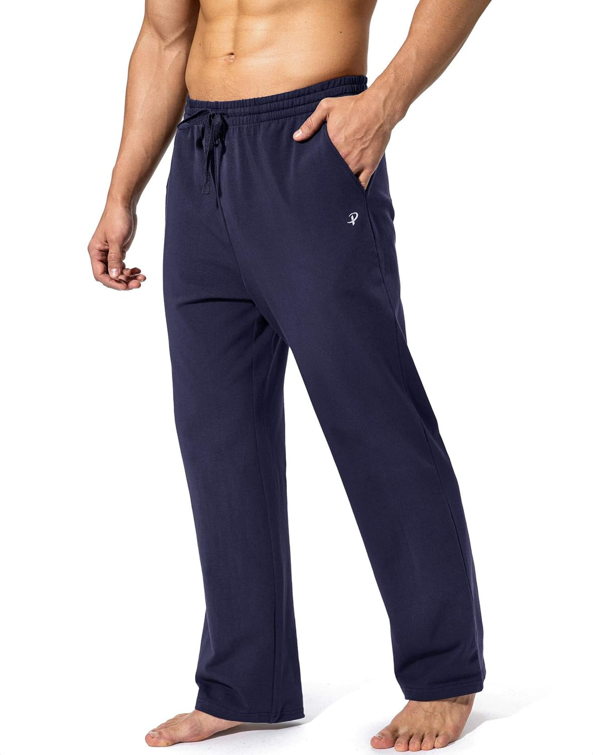 Pudolla Men'S Cotton Yoga Sweatpants Athletic Casual Pants with Pockets