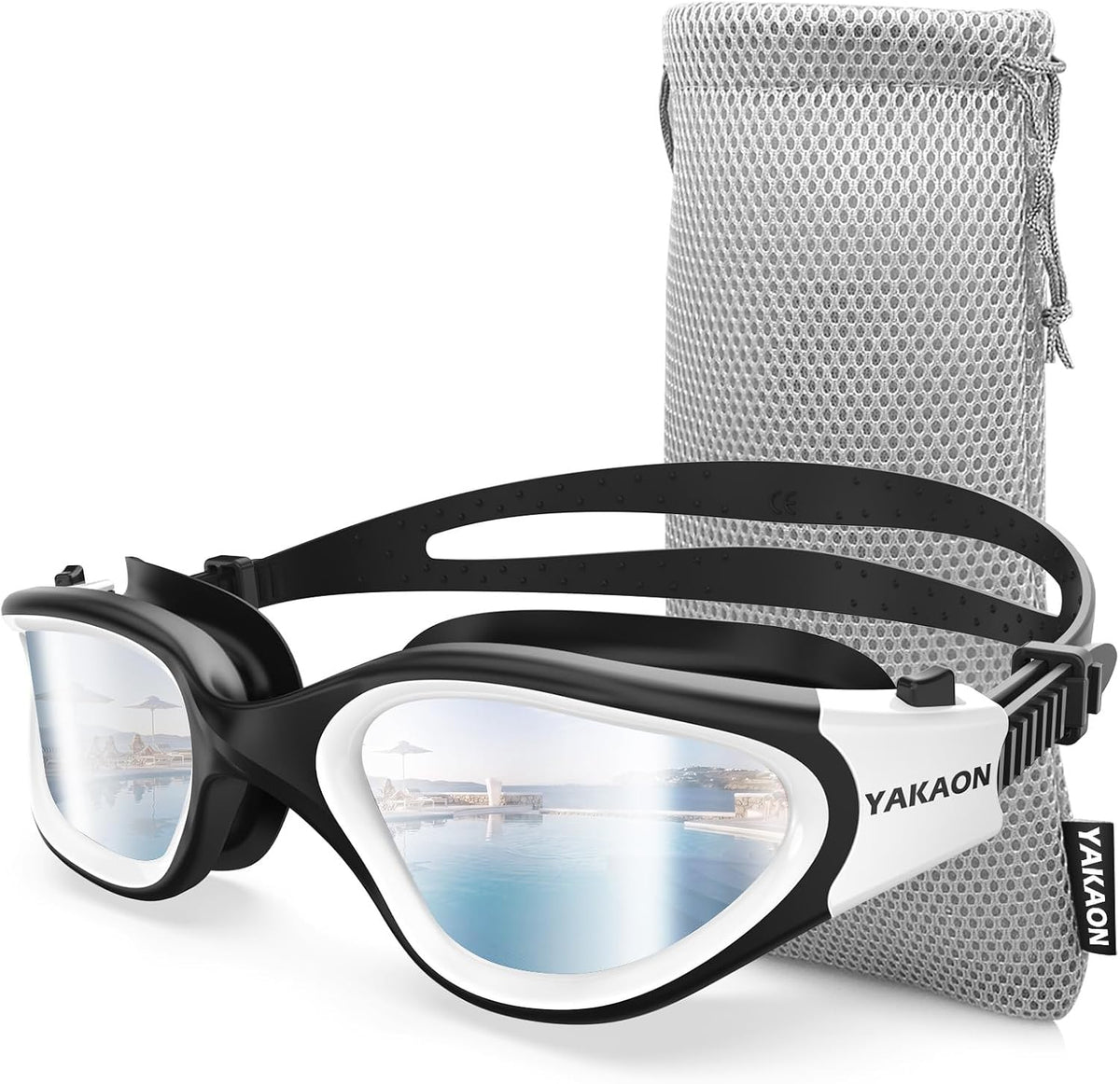 YAKAON Swimming Goggles Adult, Polarized Anti-Fog UV400 No Leak