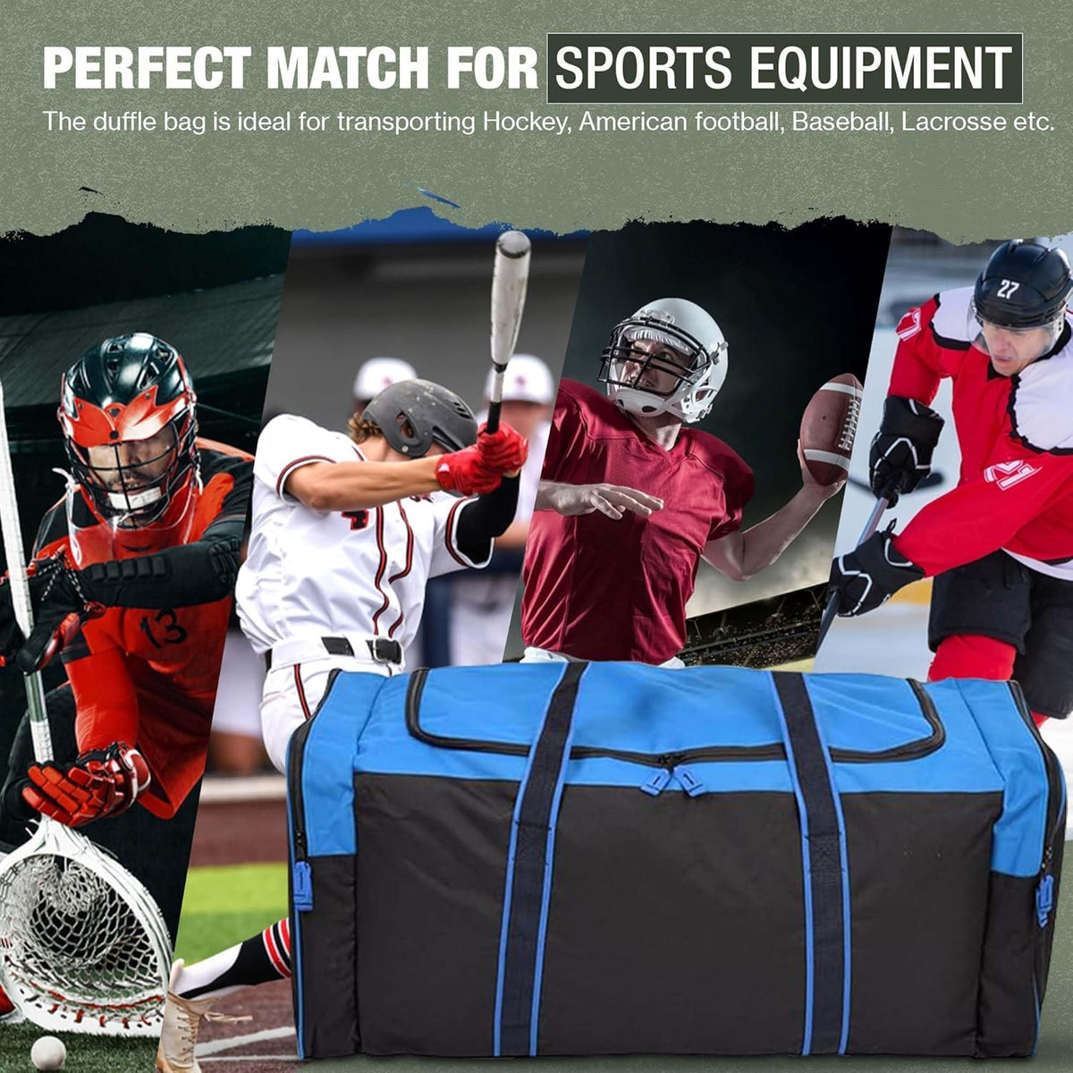 Heavy Duty Multi Pocket Durable Sports Gym Equipment Travel Duffel Bag