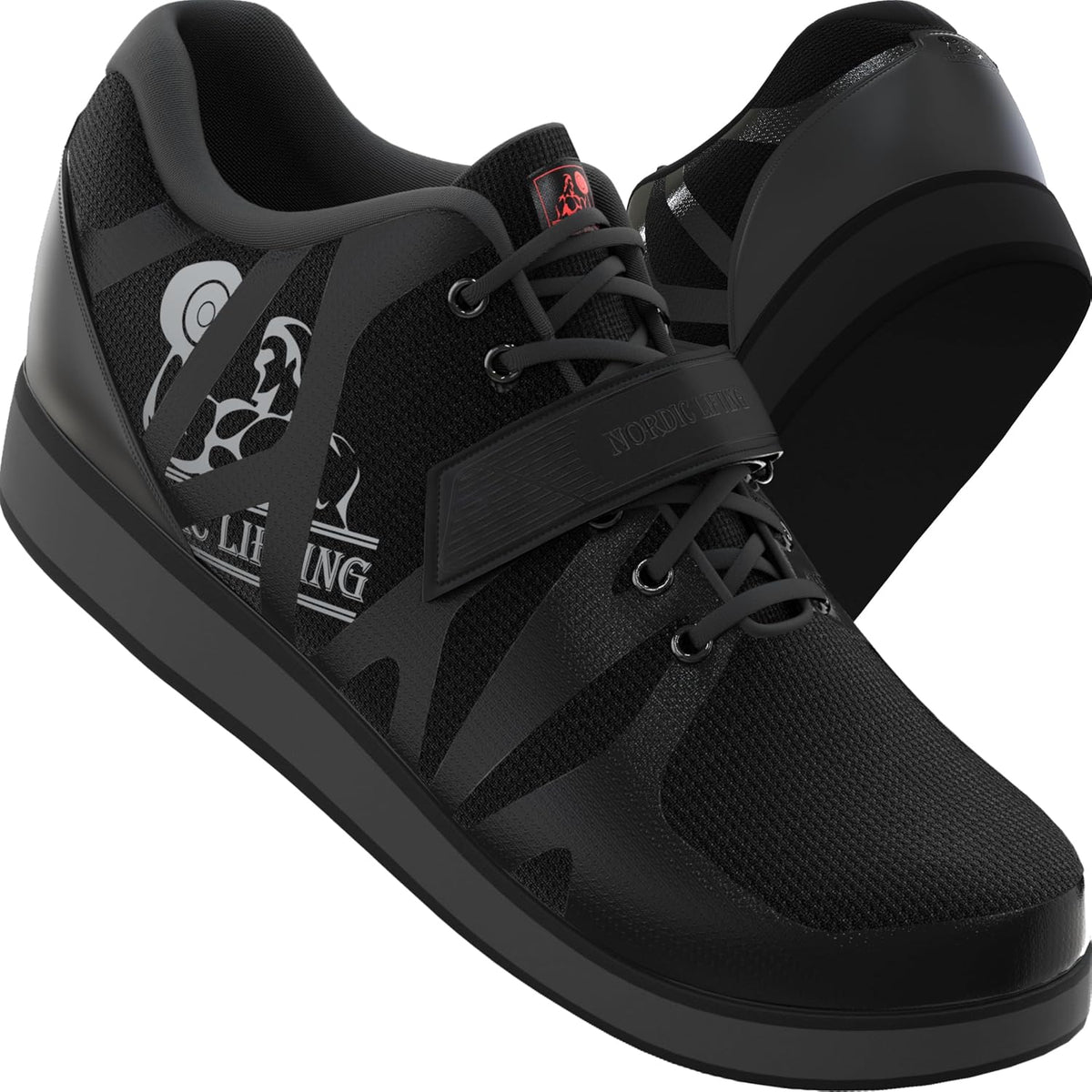 MEGIN Deadlift Shoes - Elevated Heel Gym Footwear for Powerlifting, Weightlifting & Strength Training - Non-Slip Sole Lifting Shoes for Men