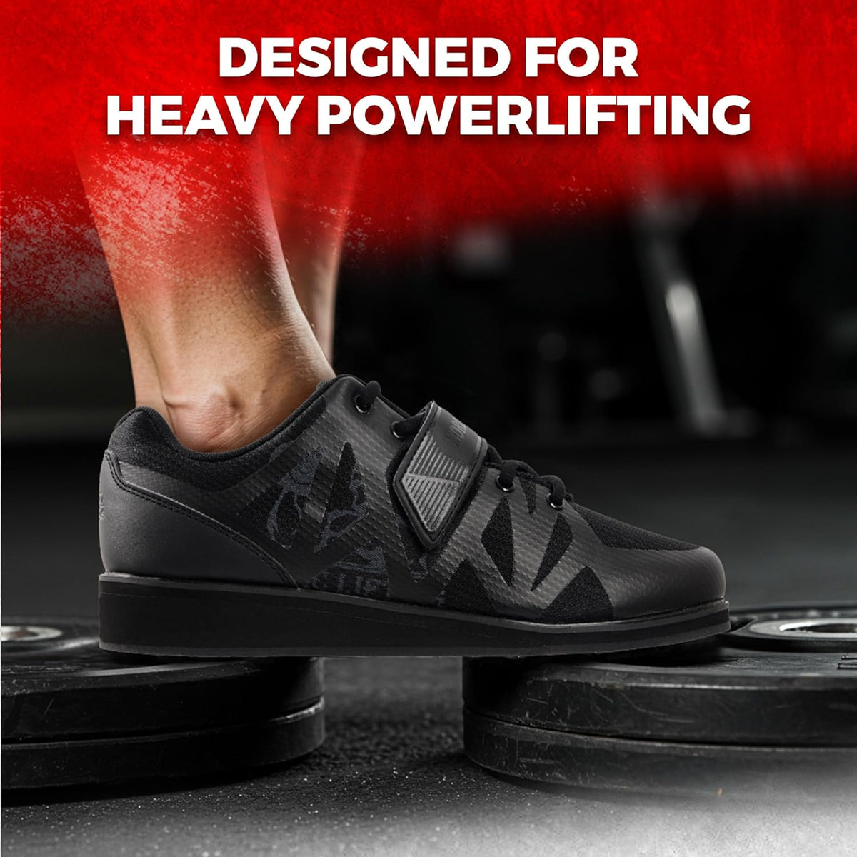 MEGIN Deadlift Shoes - Elevated Heel Gym Footwear for Powerlifting, Weightlifting & Strength Training - Non-Slip Sole Lifting Shoes for Men