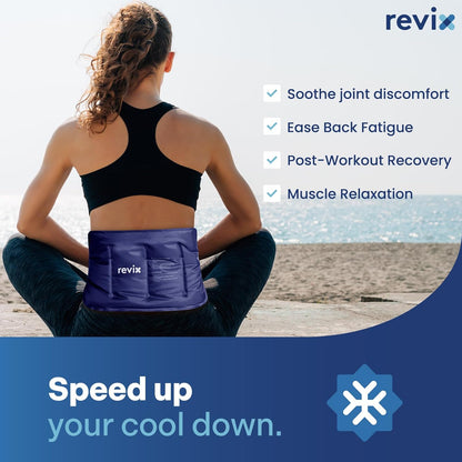 Ice Pack for Injuries Reusable Gel for Lower Back & Shoulder, Navy