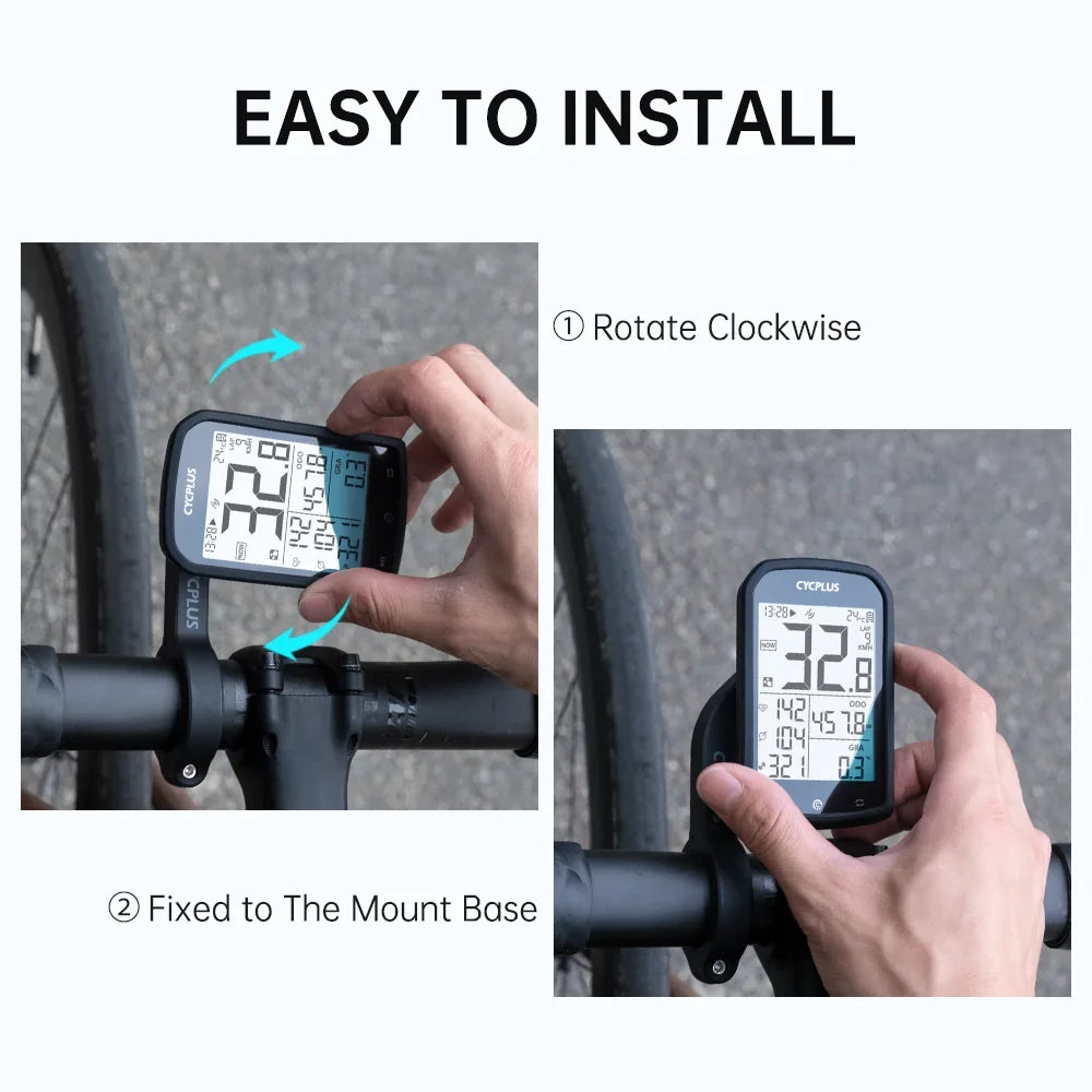 CYCPLUS M1+Z1 Cycling GPS Wireless Bike Computer with BLE 5.0/ANT+ with 2.9" LCD Screen Auto Backlight IPX6 Waterproof