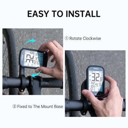 CYCPLUS M1+Z1 Cycling GPS Wireless Bike Computer with BLE 5.0/ANT+ with 2.9" LCD Screen Auto Backlight IPX6 Waterproof