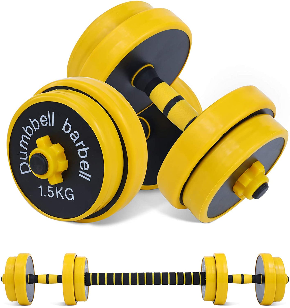 Nice C Weights, Dumbbell Set, Kettlebells, Adjustable Dumbbells, Barbell Weight Set, 20-40-50-70LB 3-In-1 Set, Non-Slip, All-Purpose