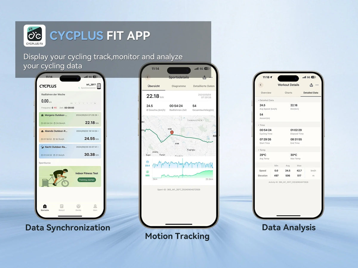 CYCPLUS M1+Z1 Cycling GPS Wireless Bike Computer with BLE 5.0/ANT+ with 2.9" LCD Screen Auto Backlight IPX6 Waterproof